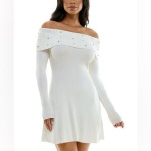 BCX  Embellishment Off-Shoulder Dress